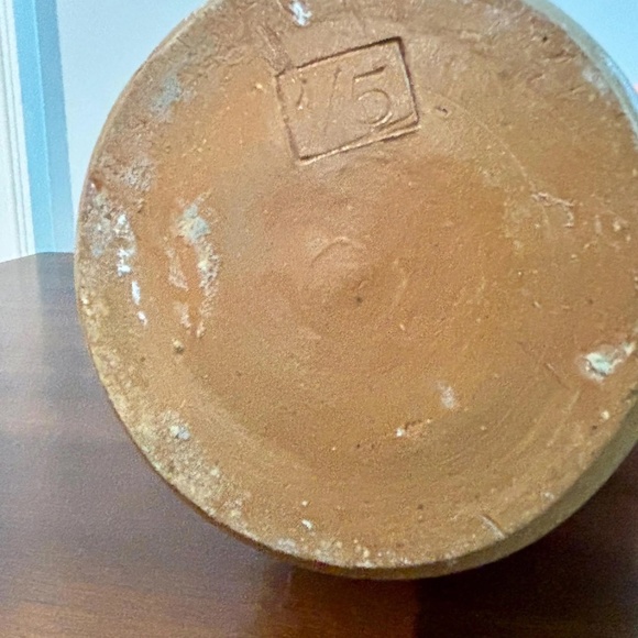 Rare European Vintage Glazed Stoneware Pottery Pitcher Jug 11" - Picture 10 of 10